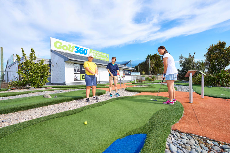 Who doesn't love a game of putt-putt? Look no further than the Golf 360 mini golf Tauranga course. With 18 holes, all sporting themes inspired by the iconic Mount Maunganui, it promises to be a great time for all individuals of all ages