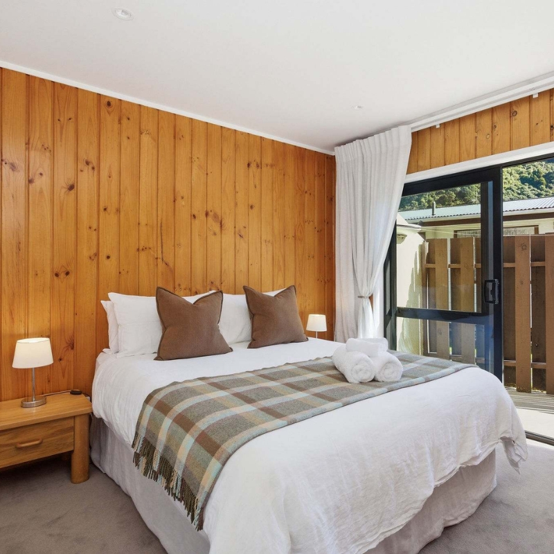 bedroom in salt air retreat