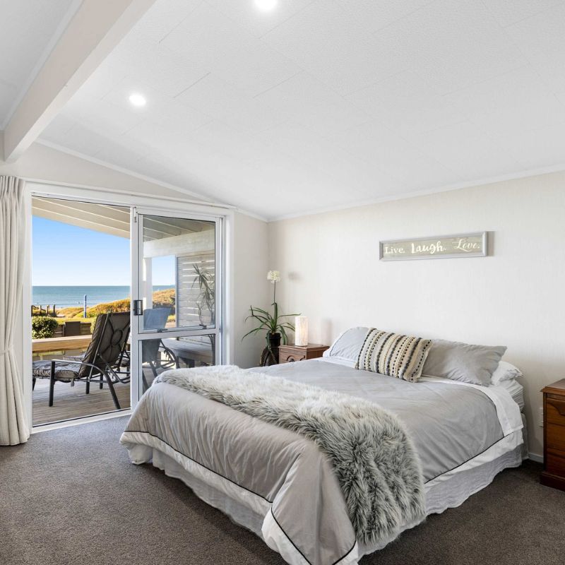 bedroom in beachfront retreat